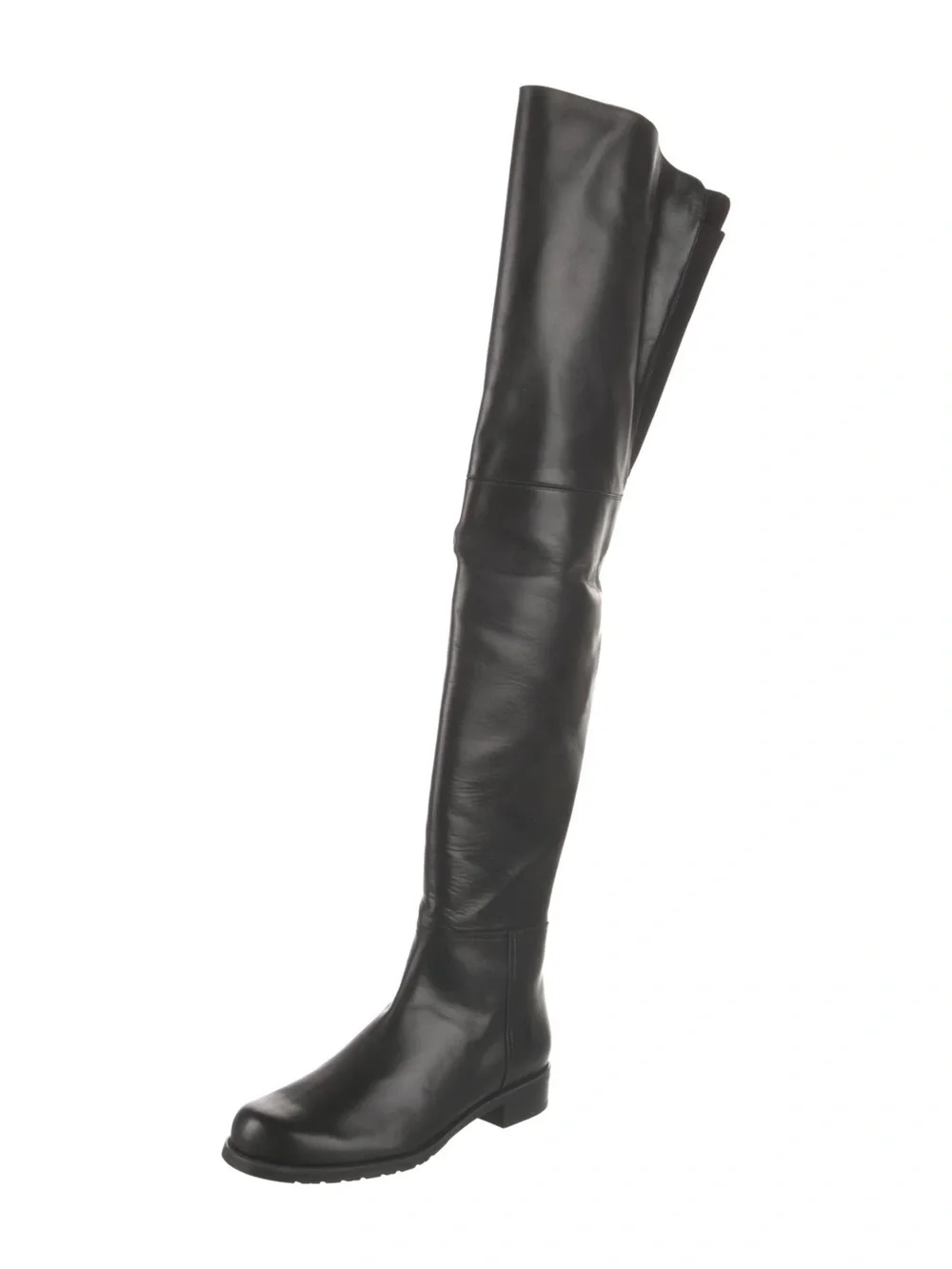 Stuart Weitzman Black Over-the-Knee Leather Boots